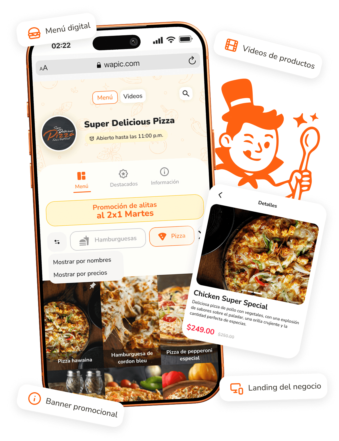 Fudini app mockup